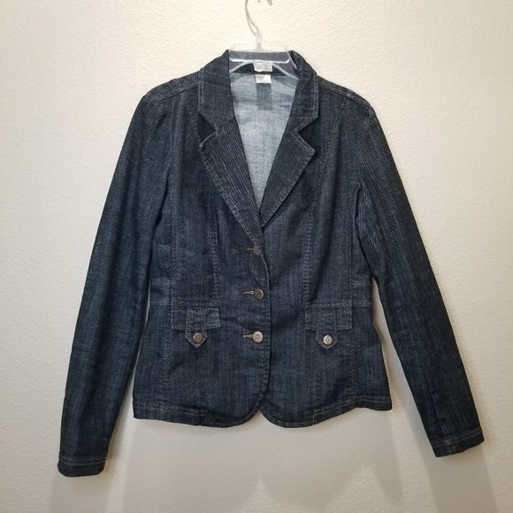 Cache Denim Jacket (Blazer Style, Size M) - Picture 12 of 13